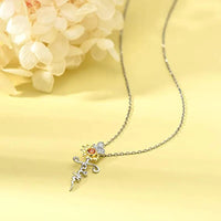 Sunflower Cross Jesus Faith Religious Jewelry Pendant Fashion Inspirational Gifts for Ladies Teen Girls Teens